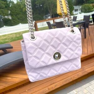 Kate Spade Light Pink Quilted Bag with Silver Chain - USED TWICE